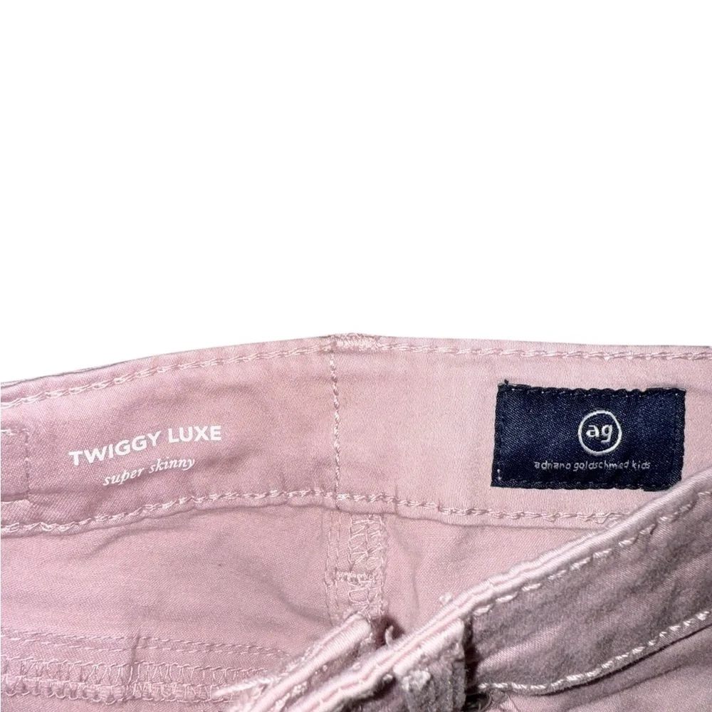 AG Adriano Goldschmied Twiggy Luxe Super Skinny Light Pink Straight-Leg Jeans 4